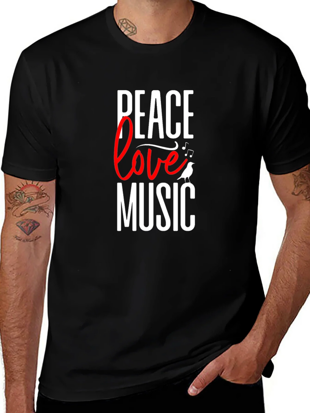 Peace Love Music Graphic Tee product image 1