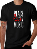 Peace Love Music Graphic Tee product image 1