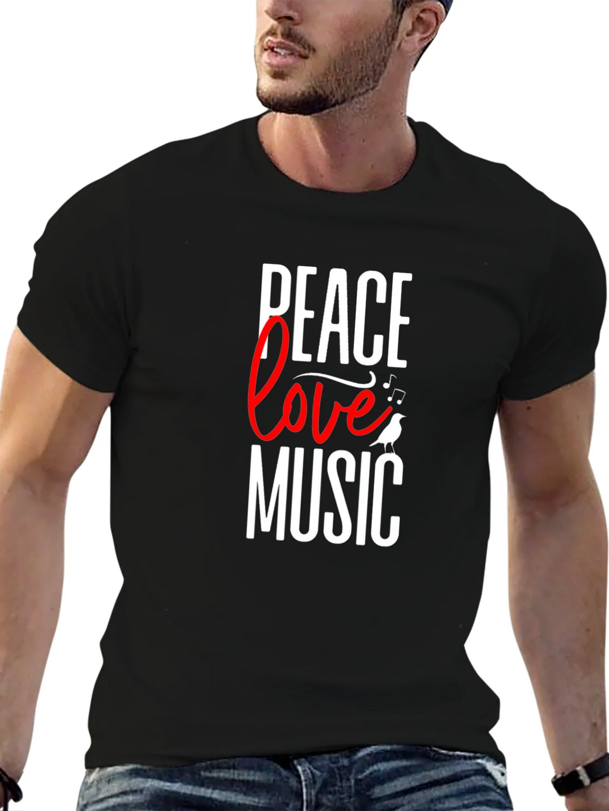 Peace Love Music Graphic Tee product image 6