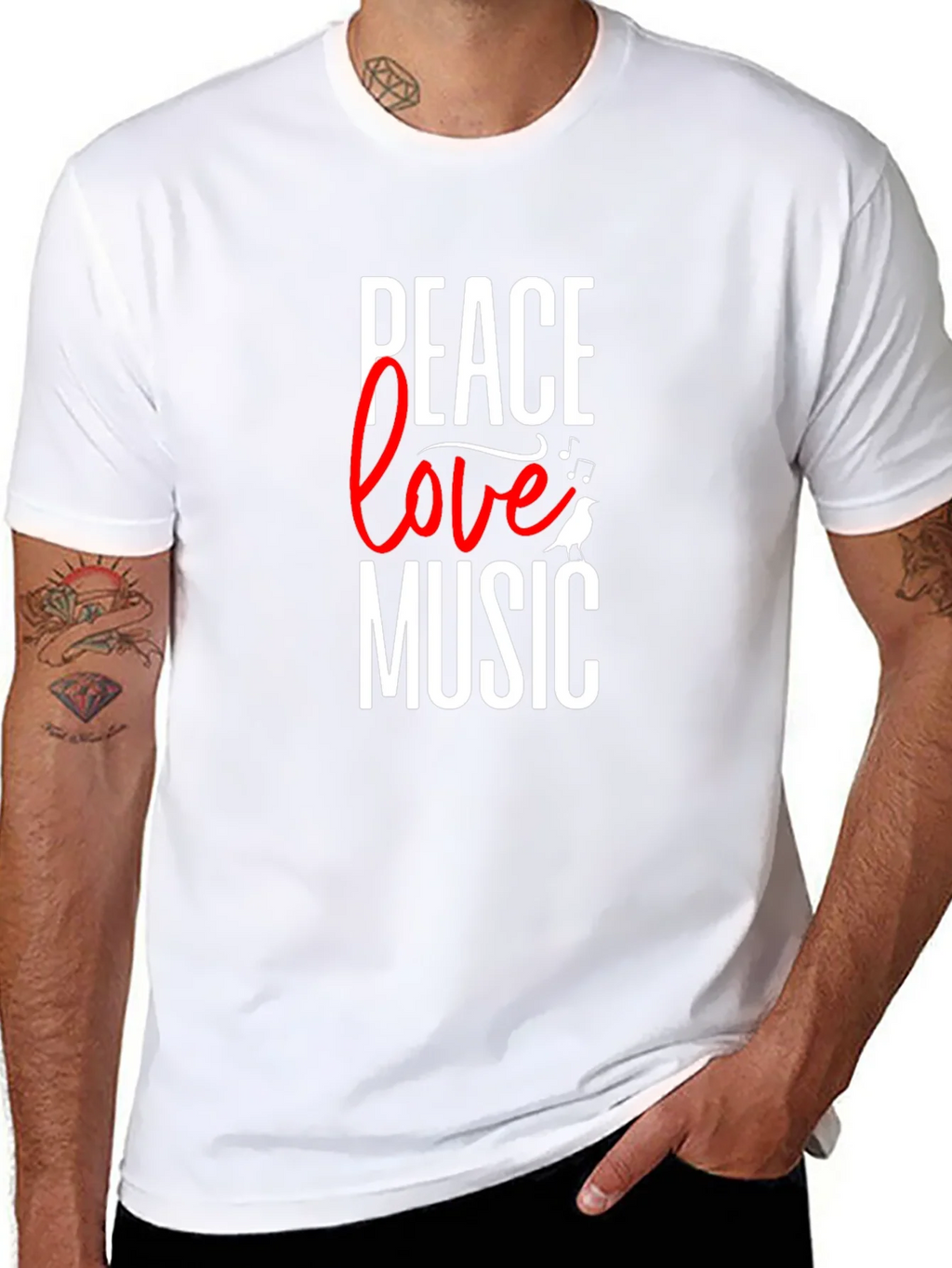 Peace Love Music Graphic Tee product image 7