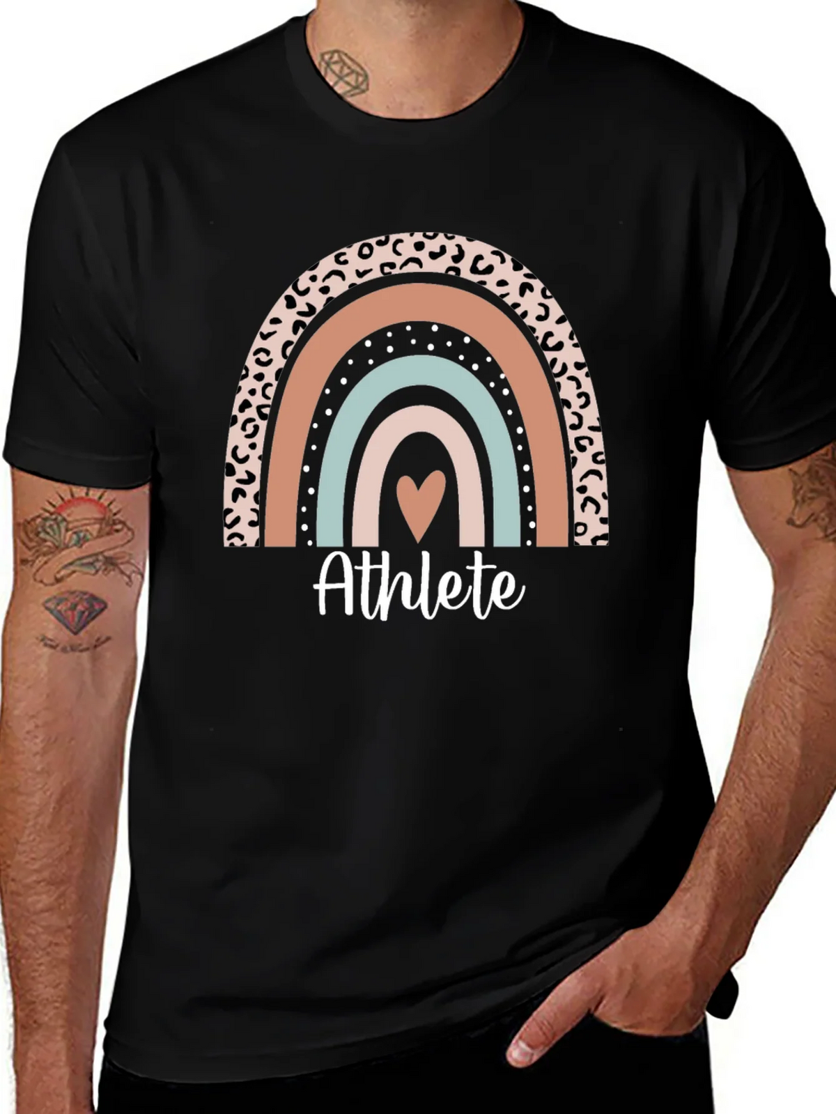 Athlete Rainbow Heart T-Shirt - Unisex product image 1