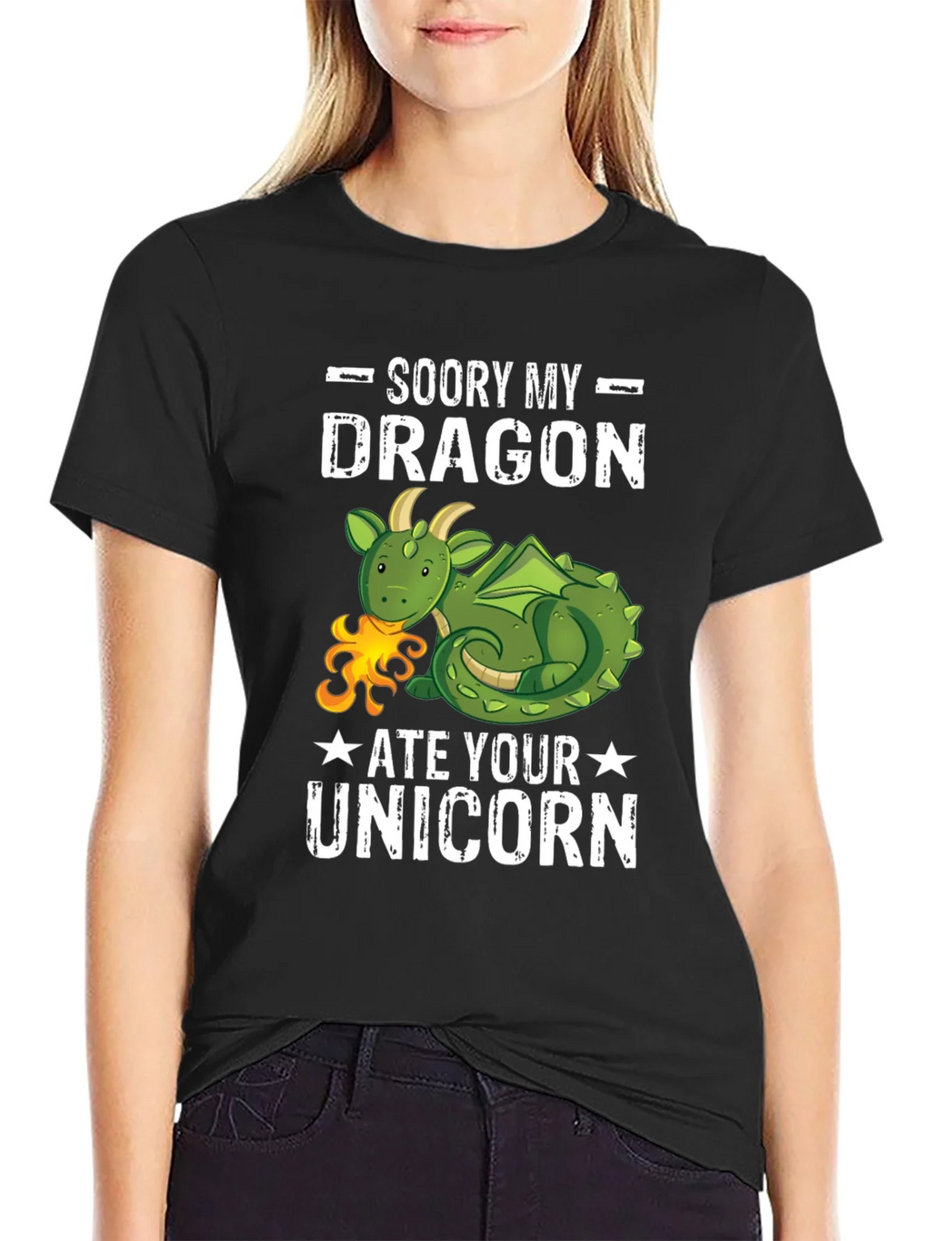 Sorry My Dragon Ate Your Unicorn T-Shirt product image 2