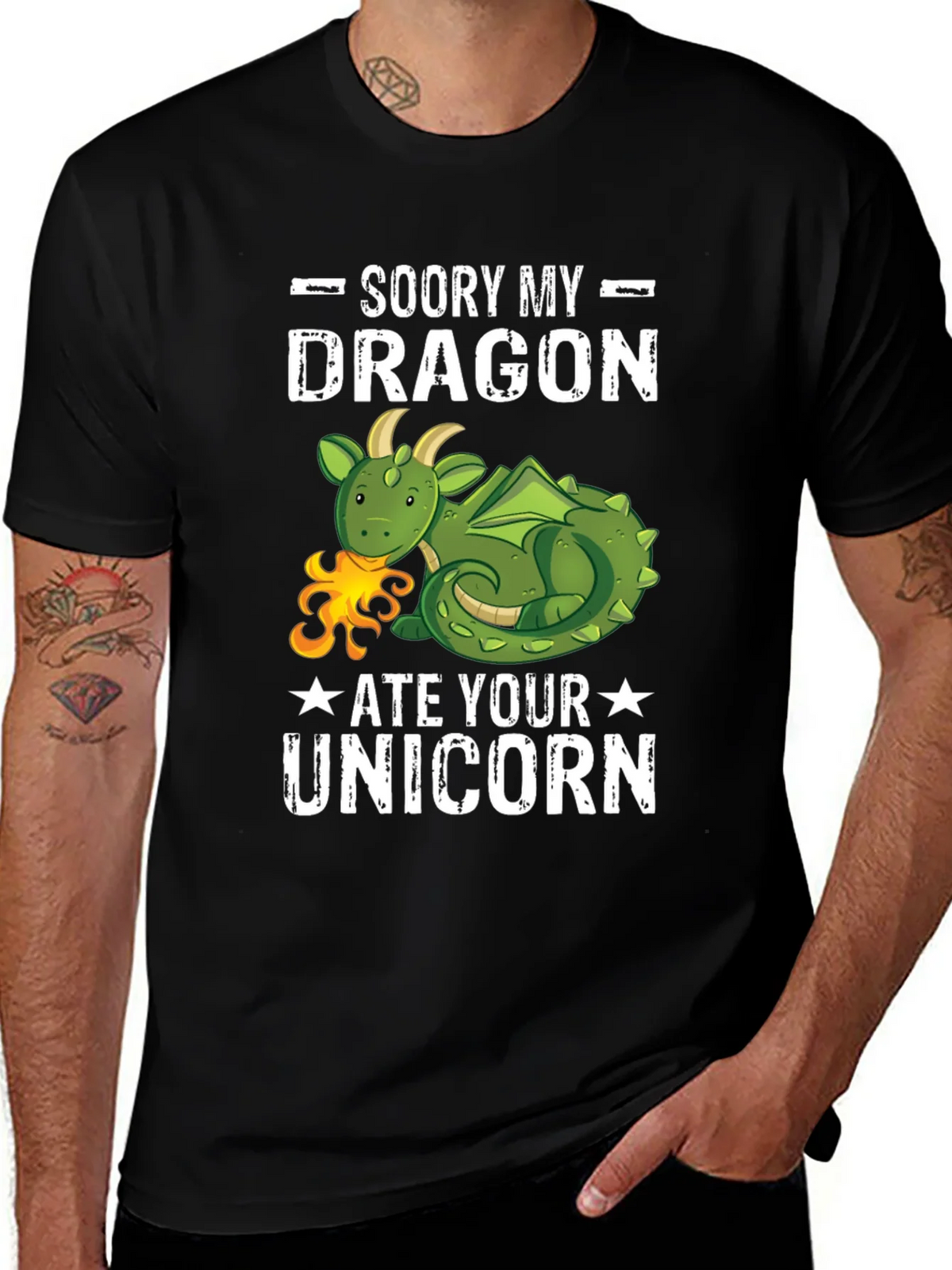 Sorry My Dragon Ate Your Unicorn T-Shirt product image 1