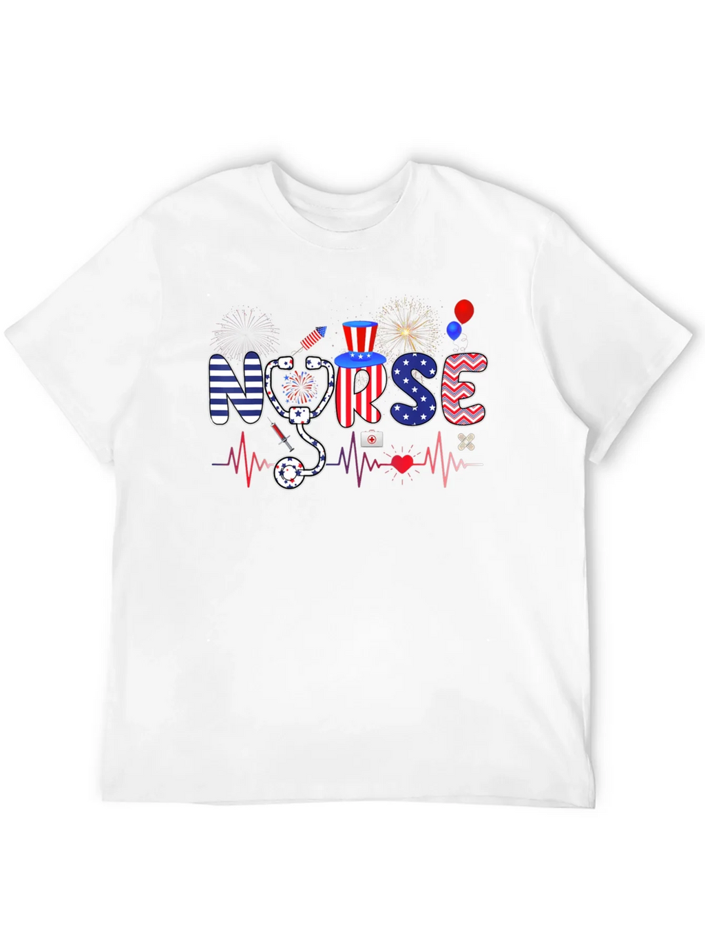 Patriotic Nurse T-shirt product image 11
