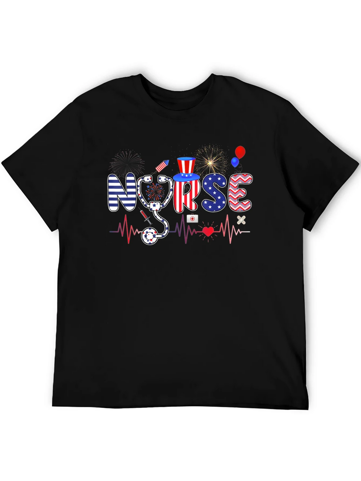 Patriotic Nurse T-shirt product image 5