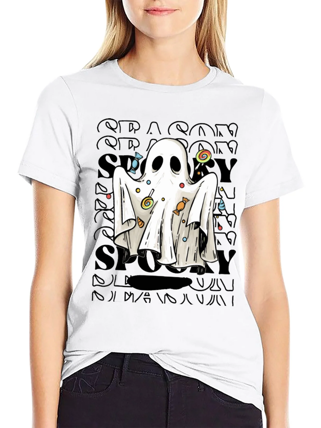 Spooky Ghost Candy T-Shirt - Halloween Apparel product image 5