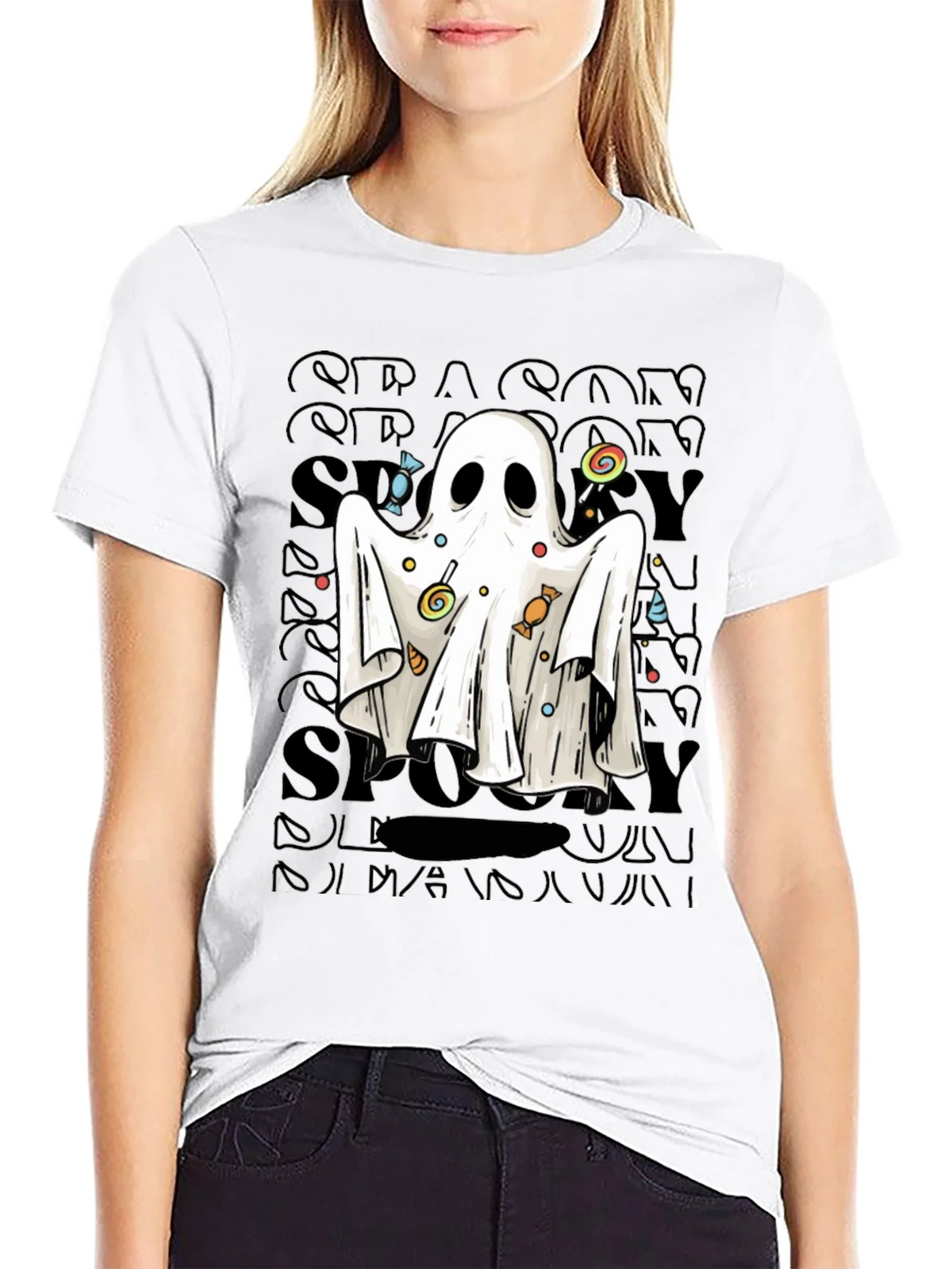 Spooky Ghost Candy T-Shirt - Halloween Apparel product image 5