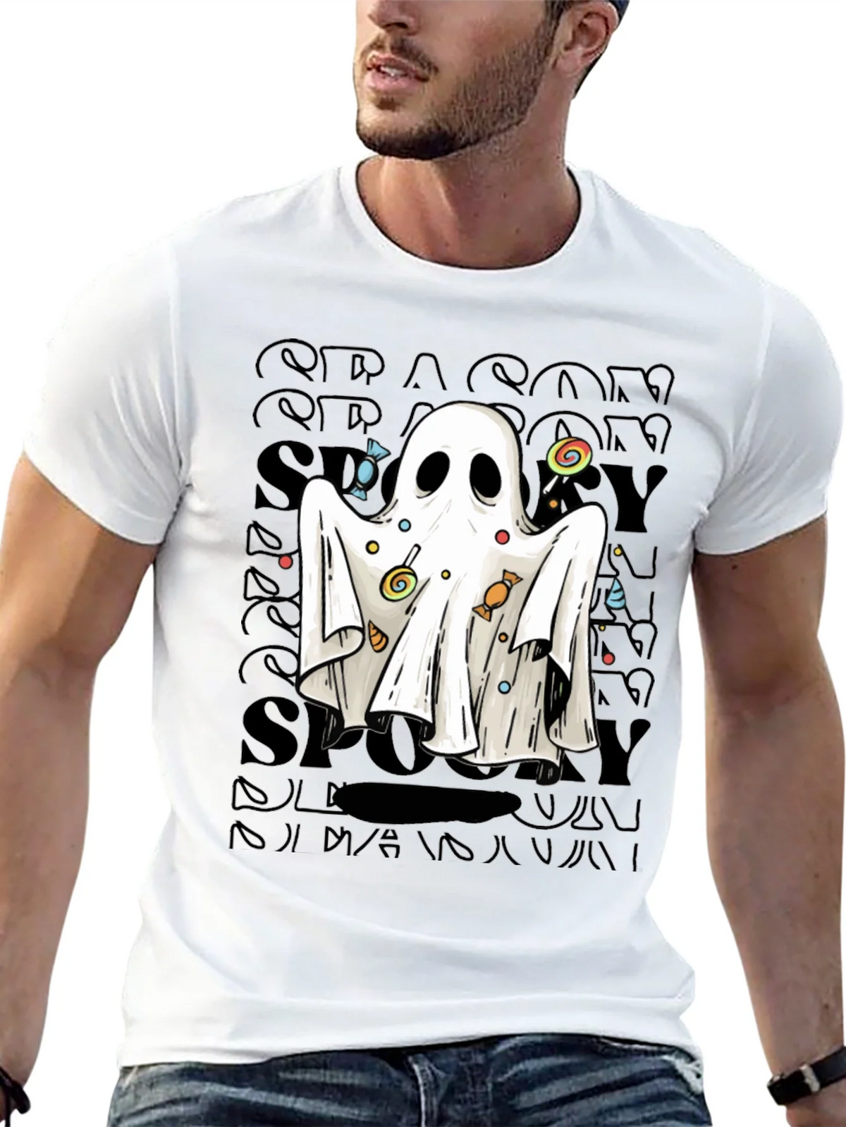 Spooky Ghost Candy T-Shirt - Halloween Apparel product image 9