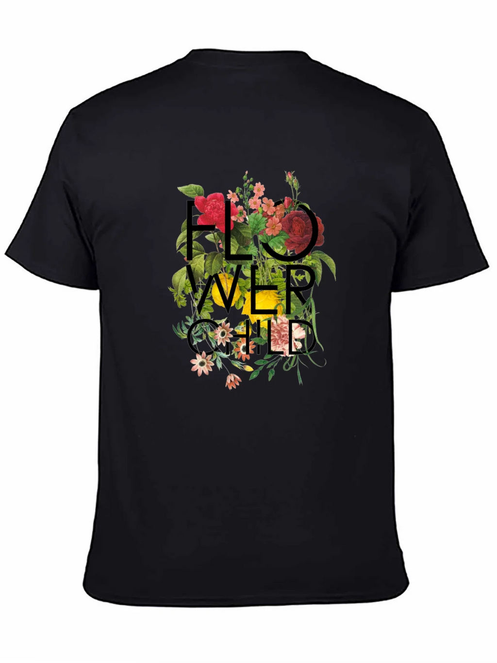 Floral Child Graphic Black T-Shirt product image 2
