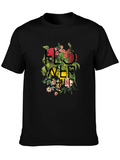 Floral Child Graphic Black T-Shirt product image 1