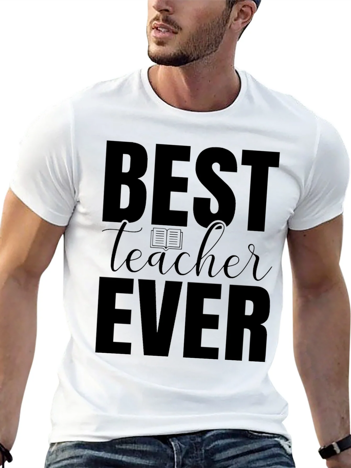 Best Teacher Ever Black T-Shirt product image 5
