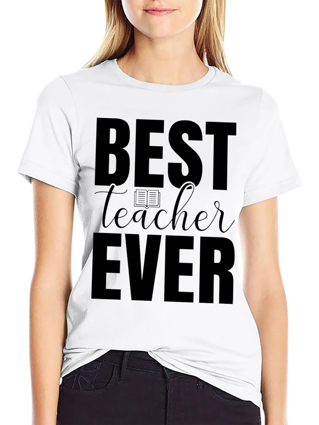 Best Teacher Ever Black T-Shirt product image 3