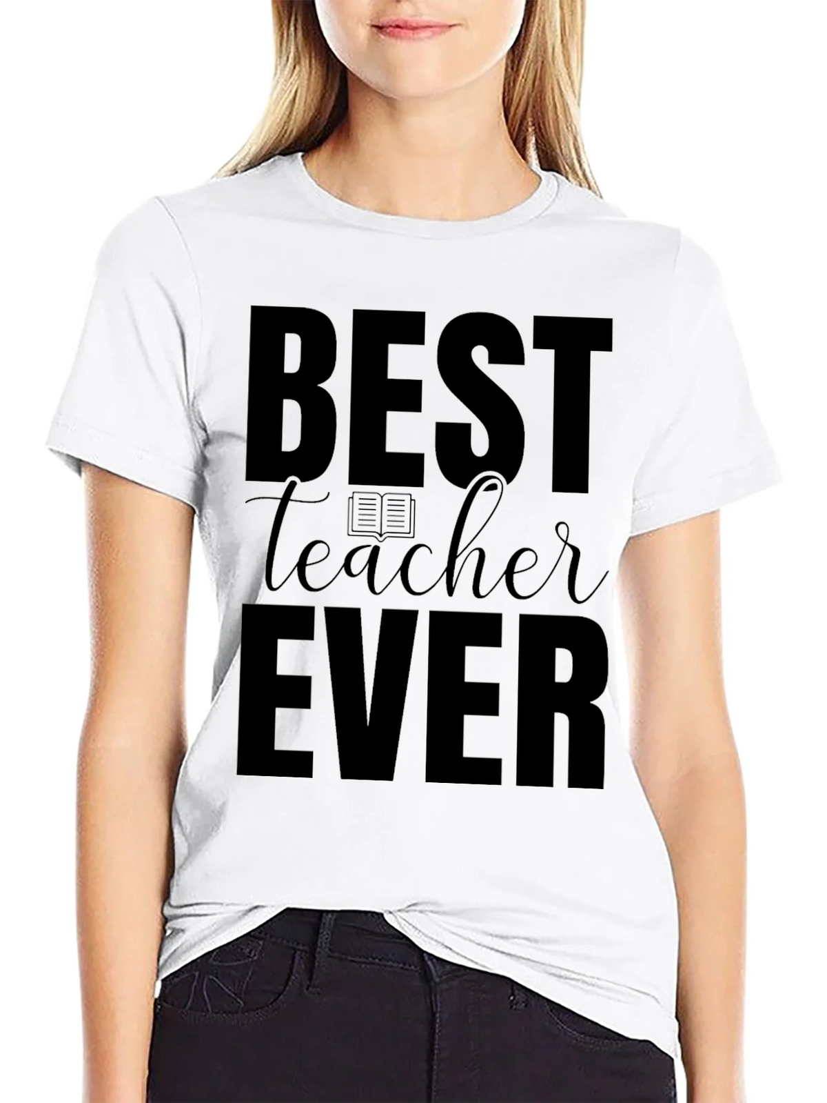 Best Teacher Ever Black T-Shirt product image 3