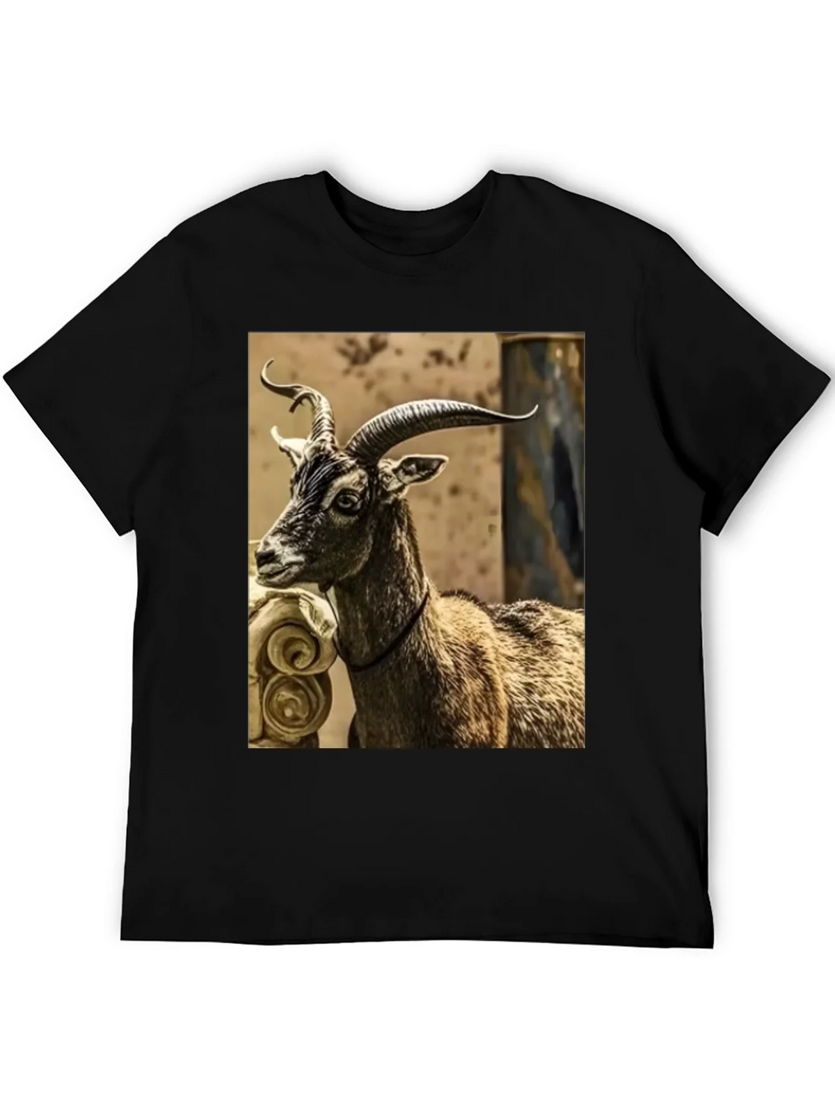 Majestic Goat Graphic Tee - Stylish Animal Print Shirt product image 3
