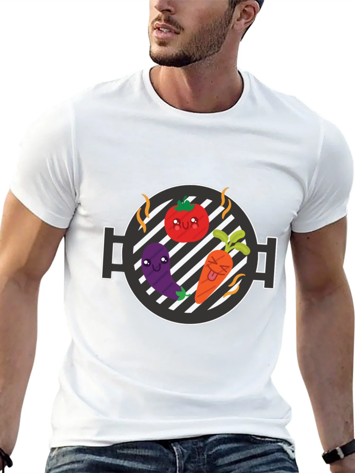Veggie BBQ T-Shirt - Funny Vegan Grill Tee product image 4