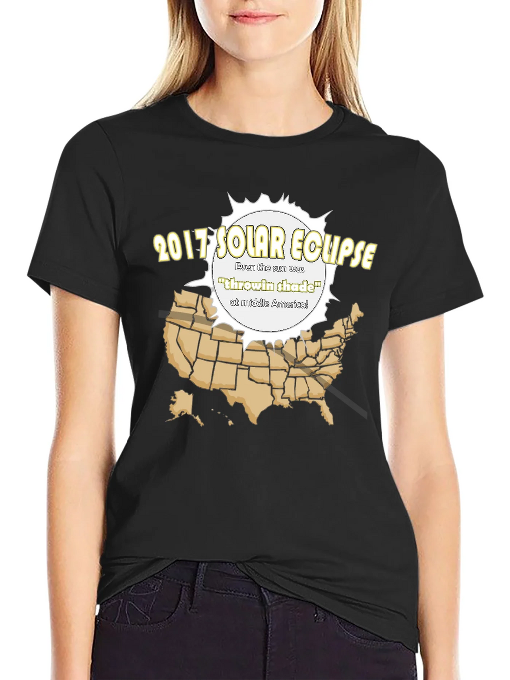 2017 Solar Eclipse T-Shirt - Throwin Shade Design product image 2