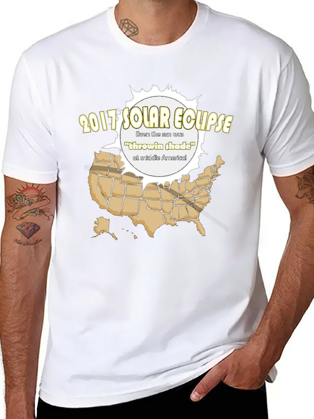2017 Solar Eclipse T-Shirt - Throwin Shade Design product image 7