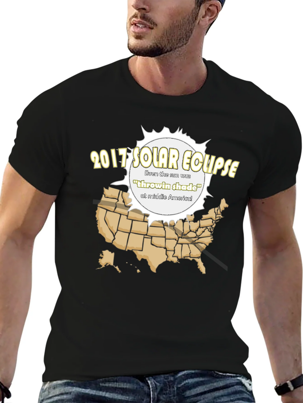 2017 Solar Eclipse T-Shirt - Throwin Shade Design product image 6