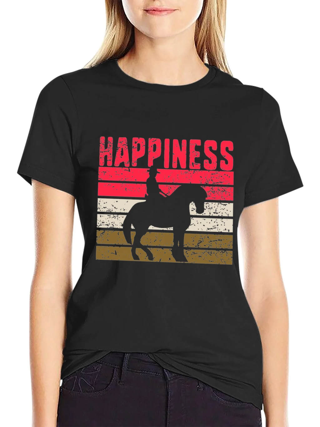 Happiness Horse Rider Silhouette T-Shirt product image 1