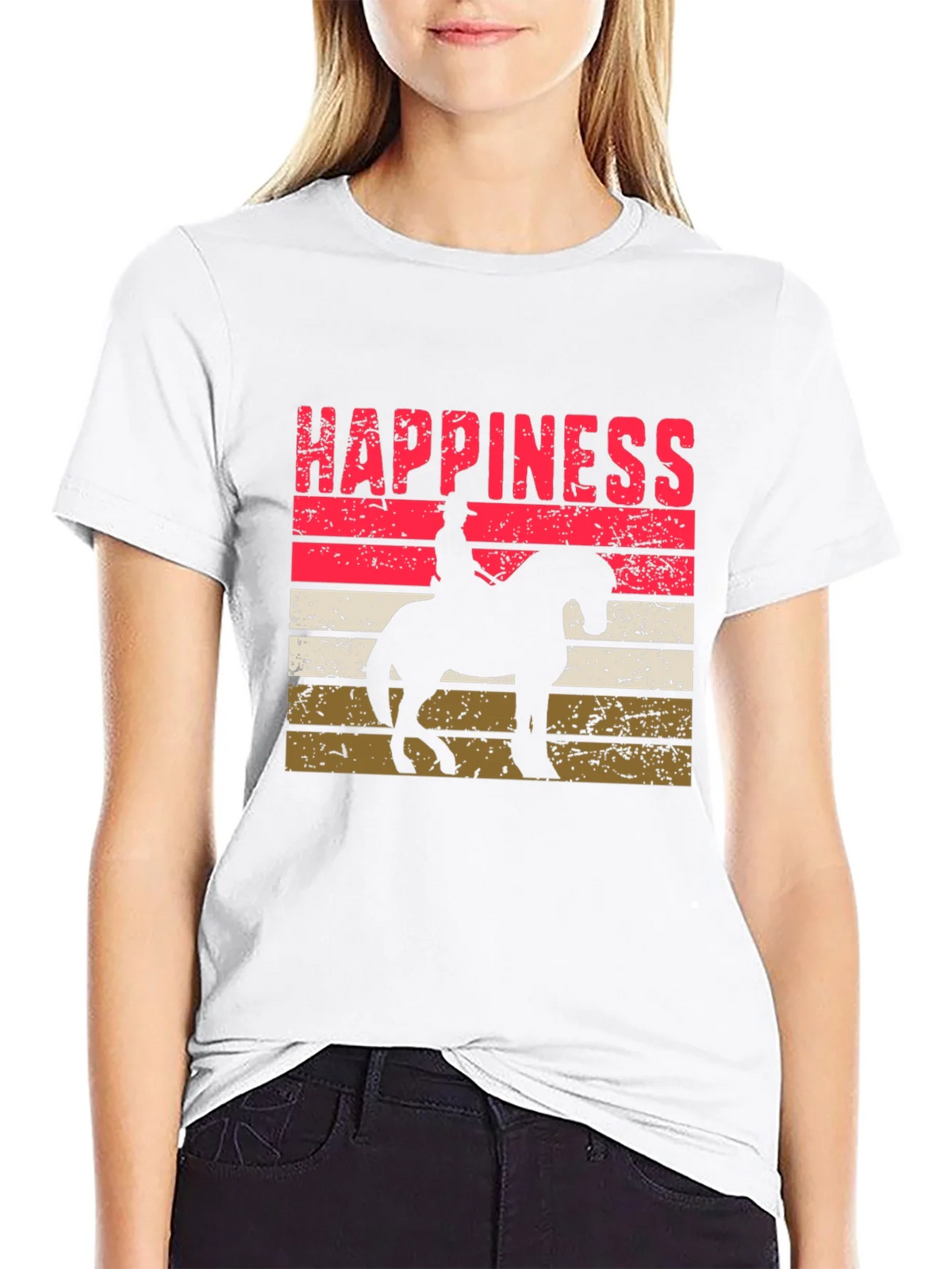 Happiness Horse Rider Silhouette T-Shirt product image 6