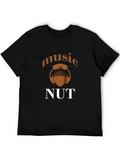 Music Nut T-Shirt - Black Cotton Tee product image 1
