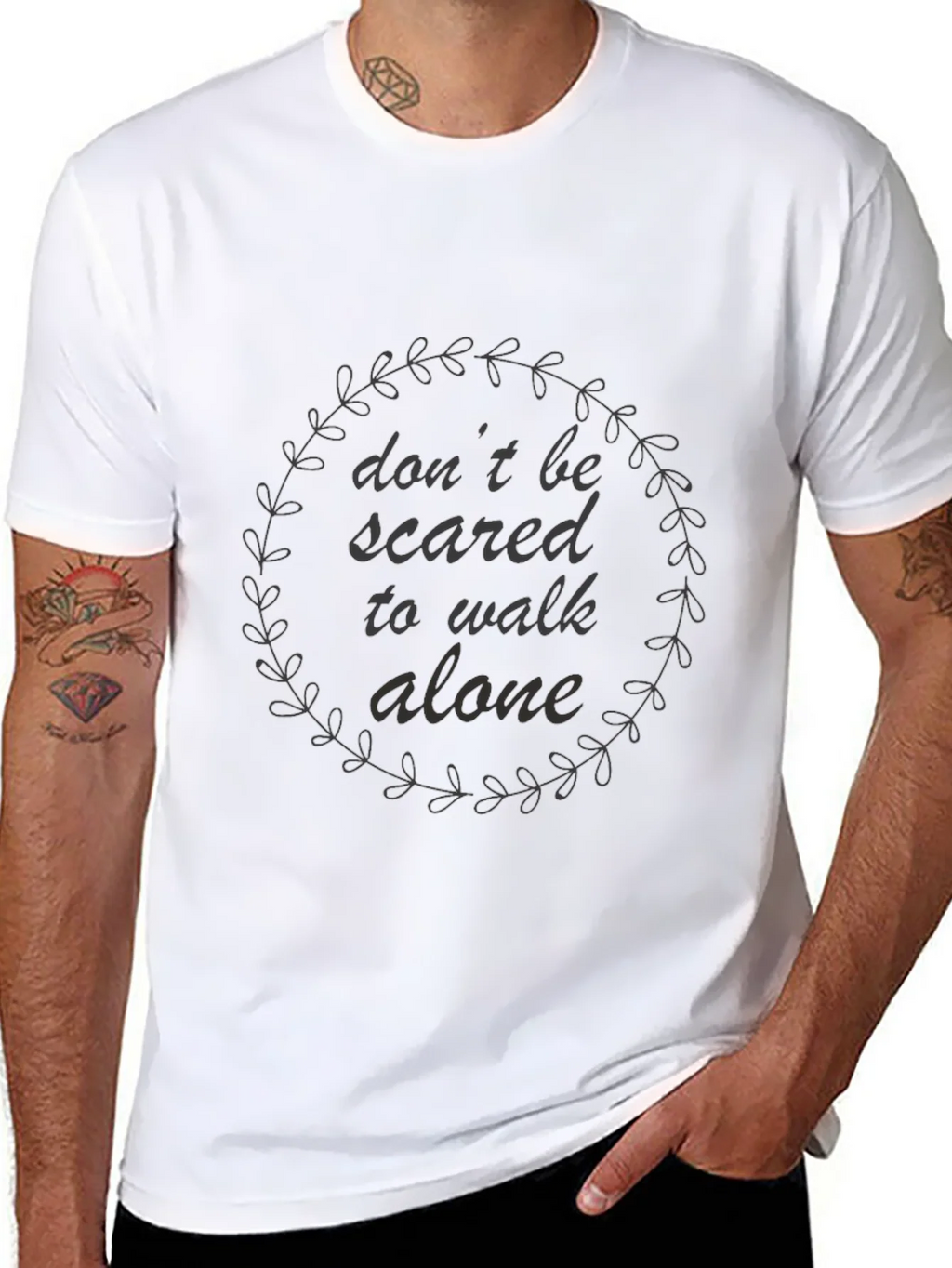 Dont Be Scared to Walk Alone Graphic Tee product image 7