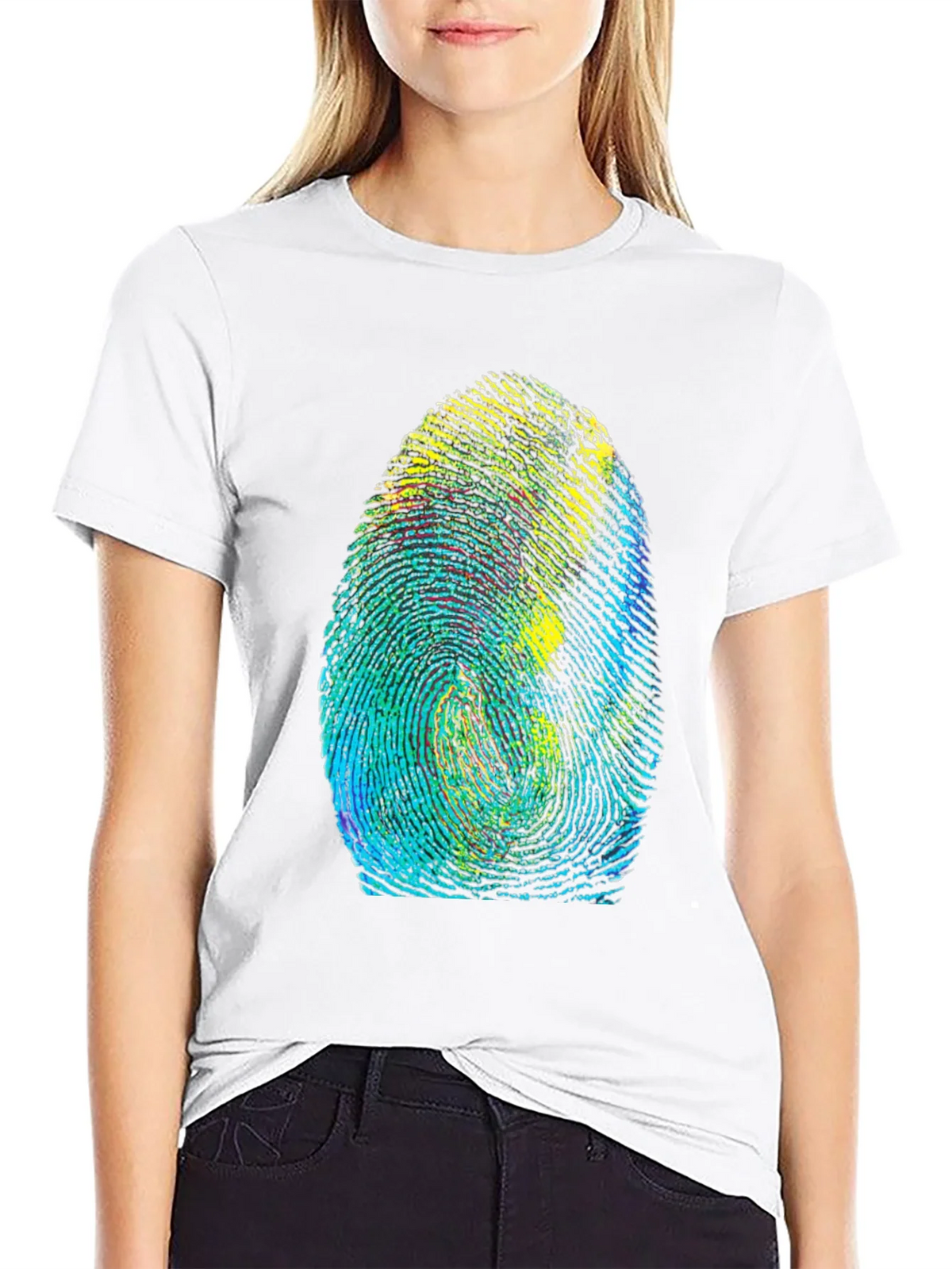 Unique Fingerprint Graphic Tee - Black product image 8