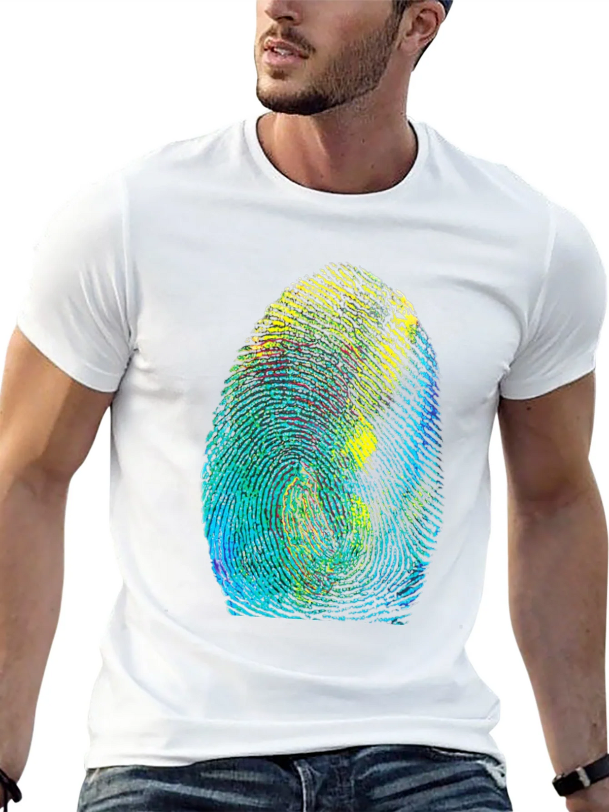 Unique Fingerprint Graphic Tee - Black product image 12