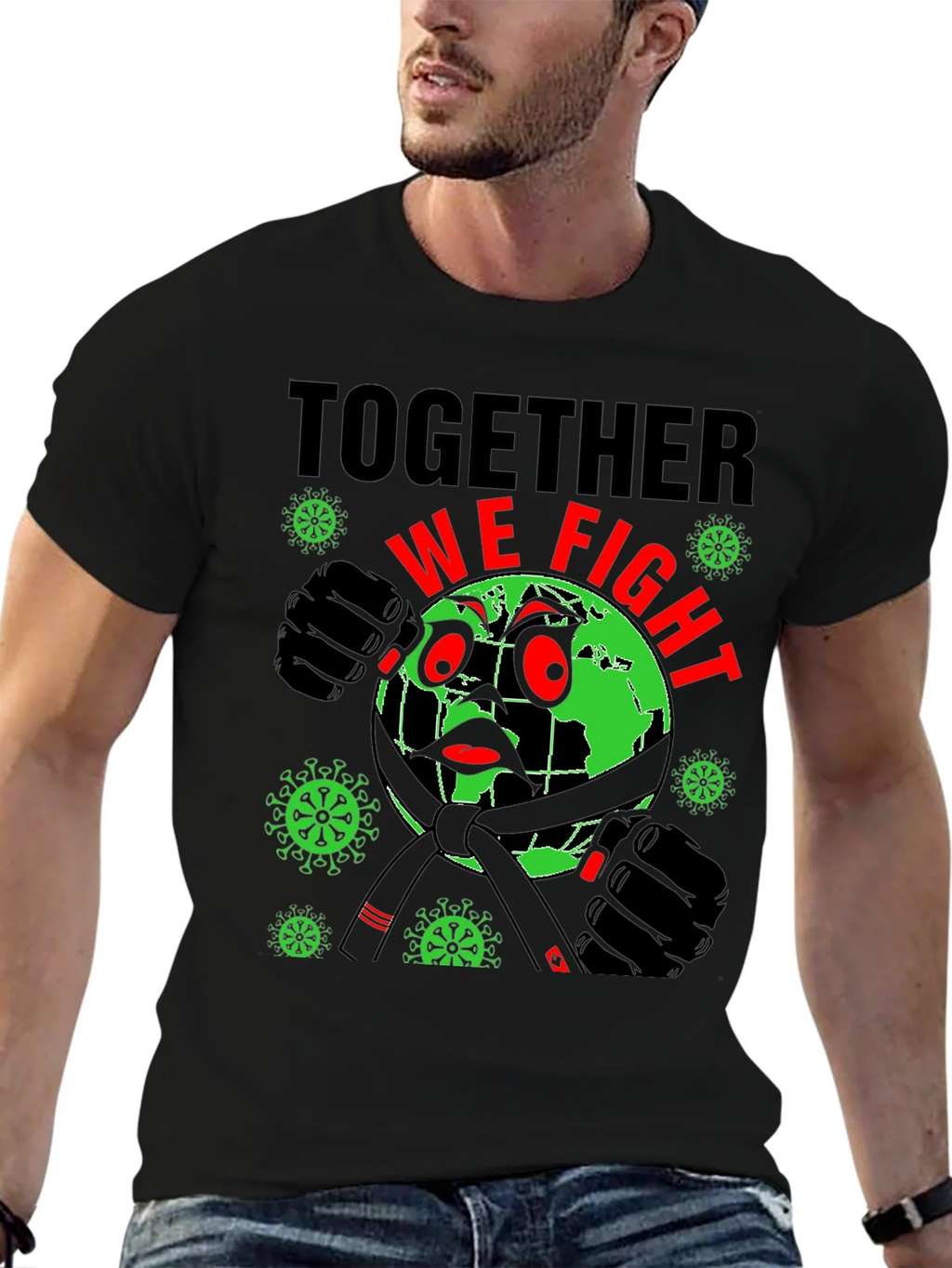 Together We Fight T-Shirt: Earth vs Virus product image 6