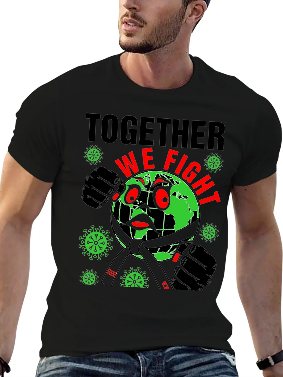 Together We Fight T-Shirt: Earth vs Virus product image 6