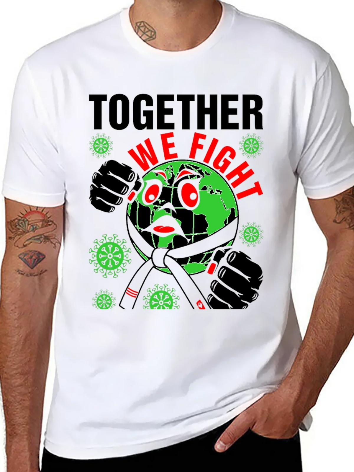 Together We Fight T-Shirt: Earth vs Virus product image 7