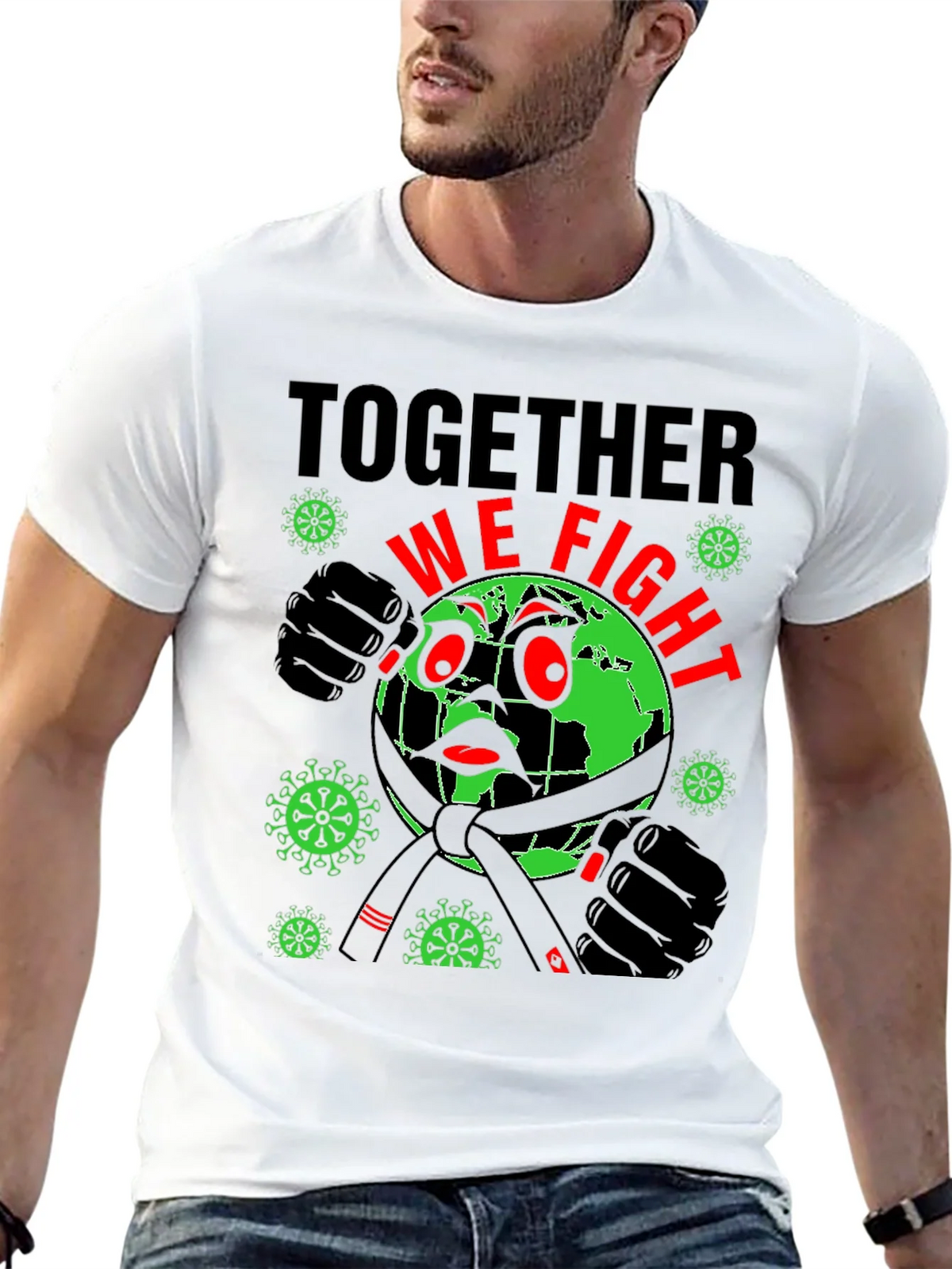 Together We Fight T-Shirt: Earth vs Virus product image 12