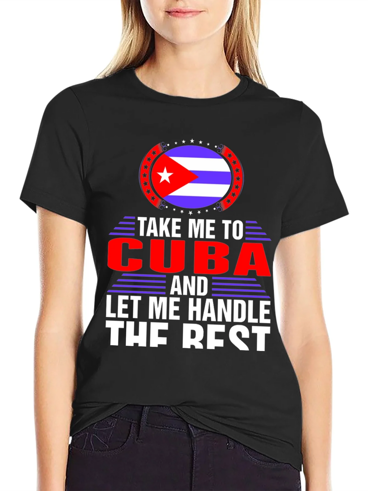 Take Me To Cuba Black T-Shirt product image 2