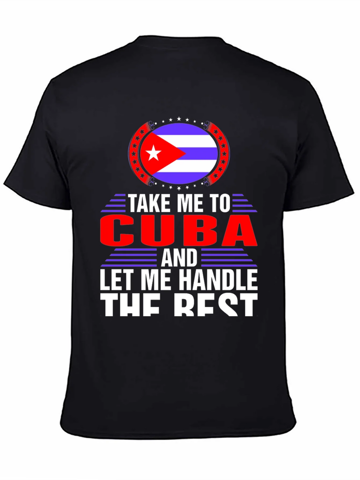 Take Me To Cuba Black T-Shirt product image 4