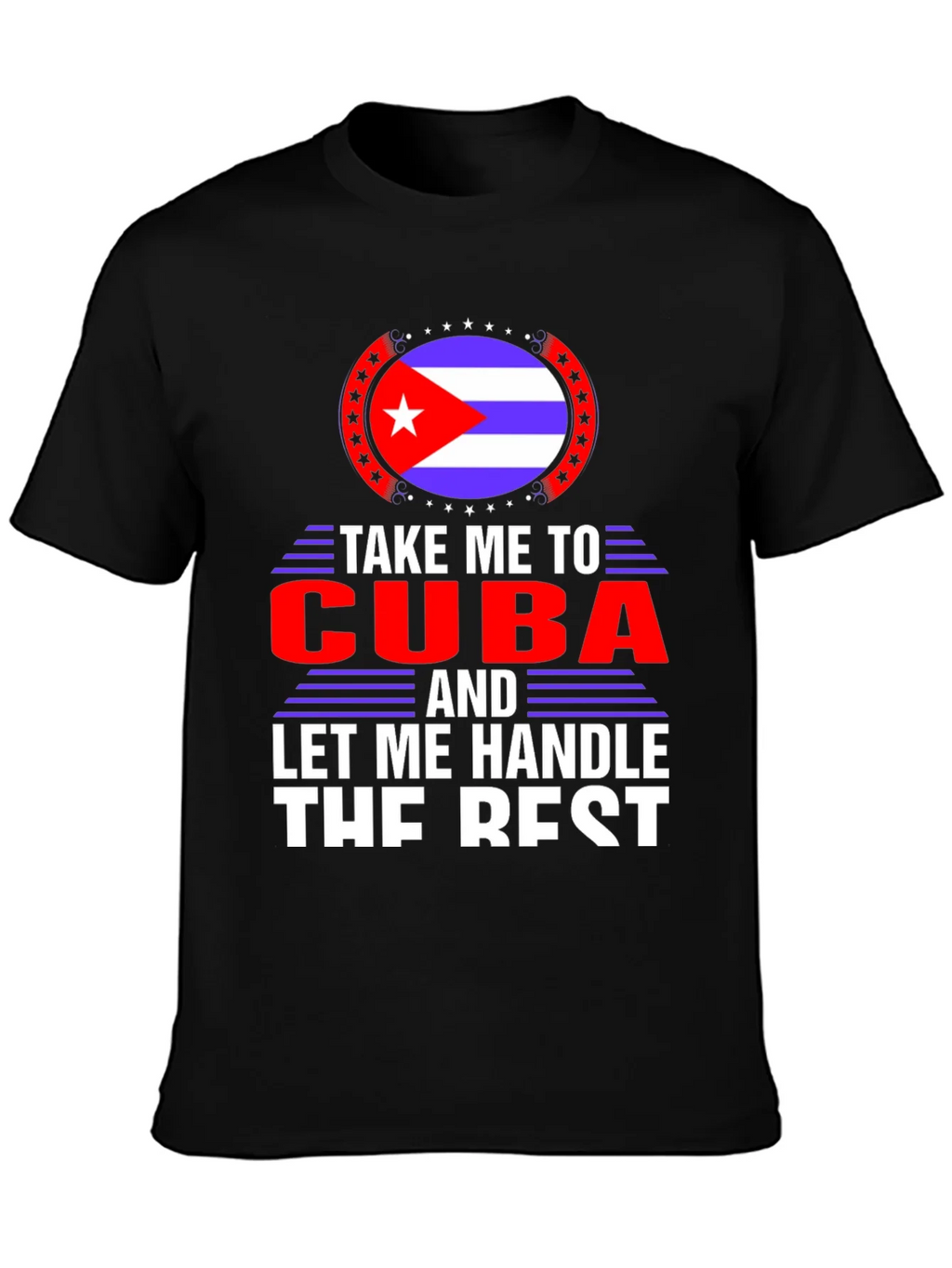 Take Me To Cuba Black T-Shirt product image 3