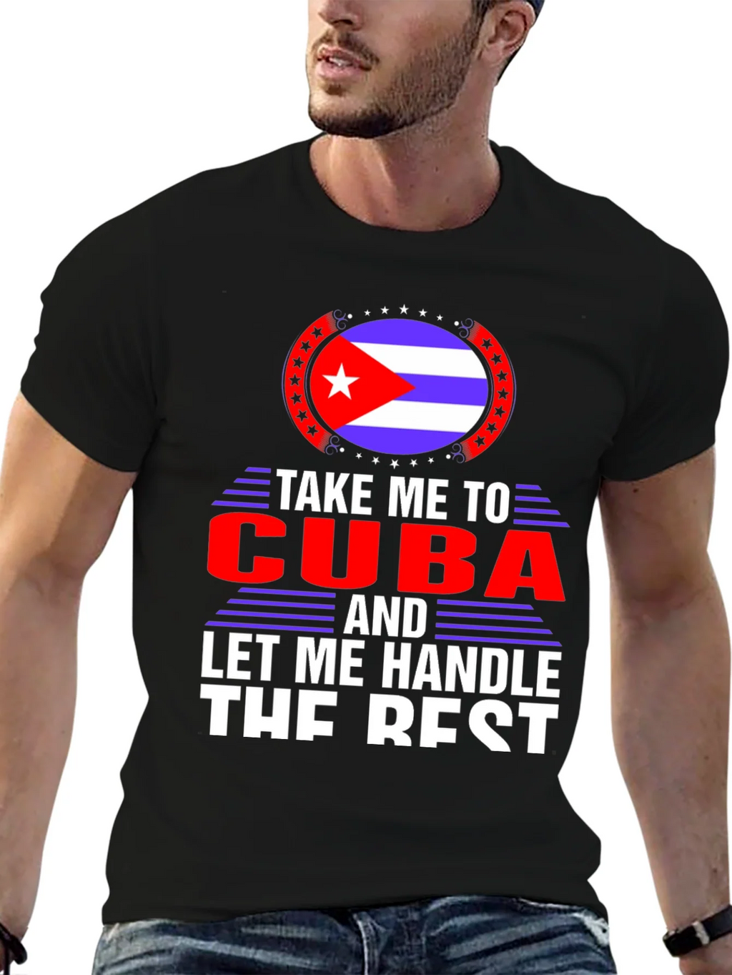 Take Me To Cuba Black T-Shirt product image 6