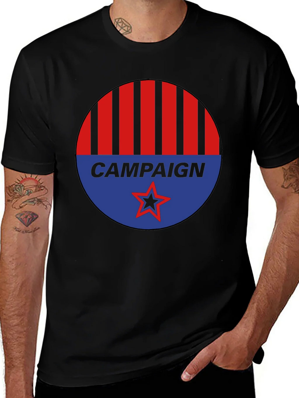 Campaign Graphic Tee - Red Blue Black product image 1