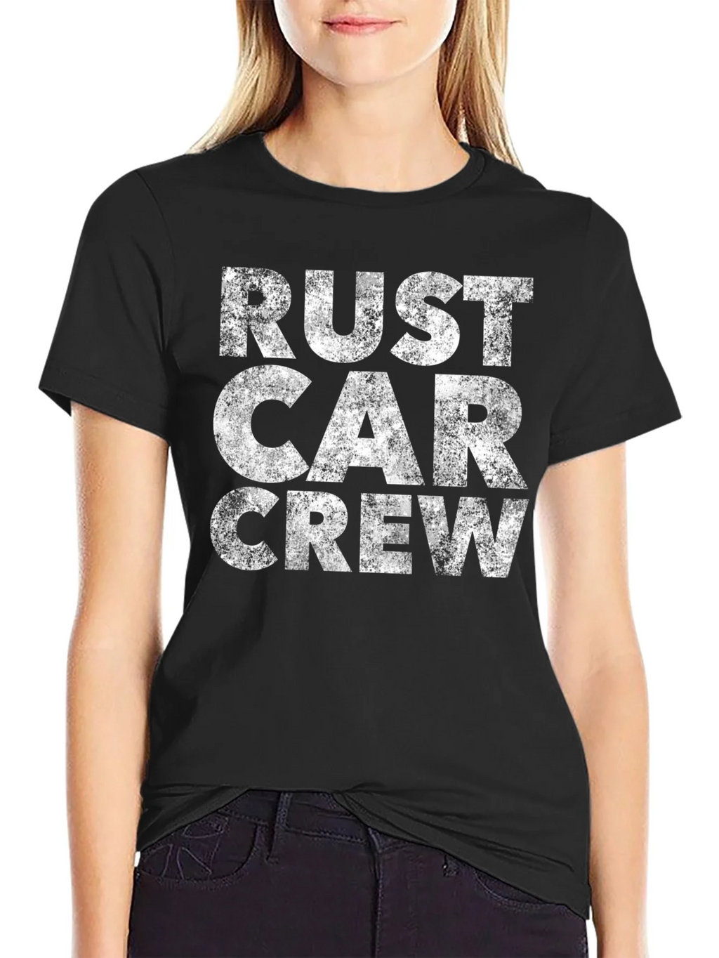 Rust Car Crew Graphic Tee - Distressed Vintage Style product image 2