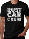 Rust Car Crew Graphic Tee - Distressed Vintage Style product image 1