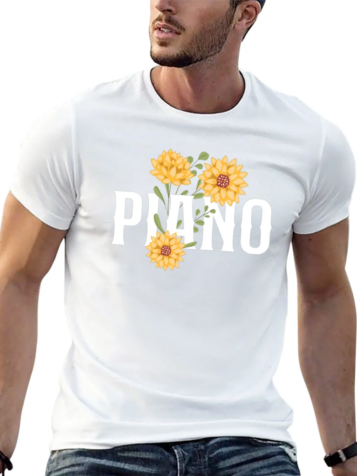 Piano Floral Graphic Tee - Black product image 11