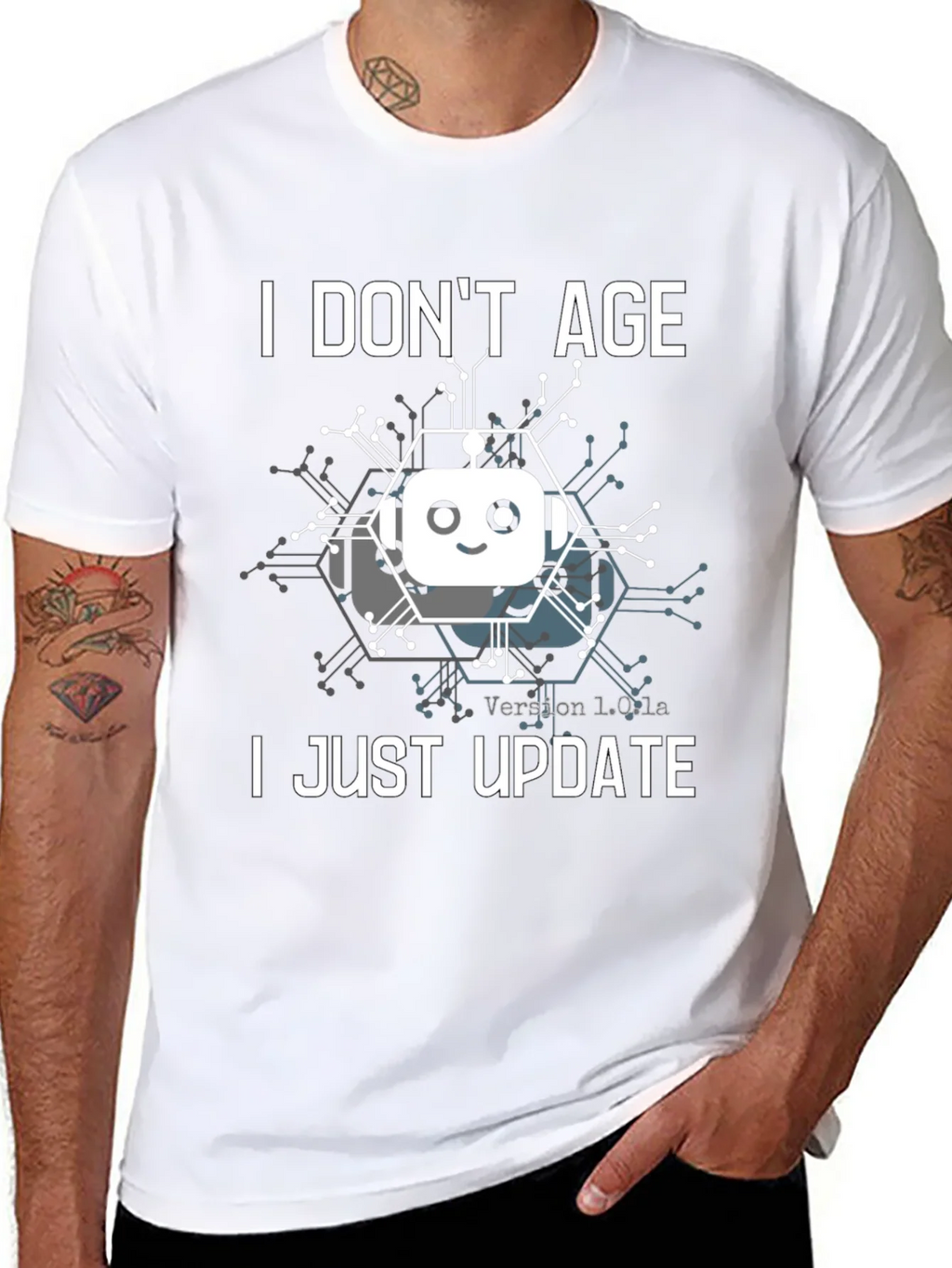 I Dont Age I Just Update T-Shirt Robot product image 7
