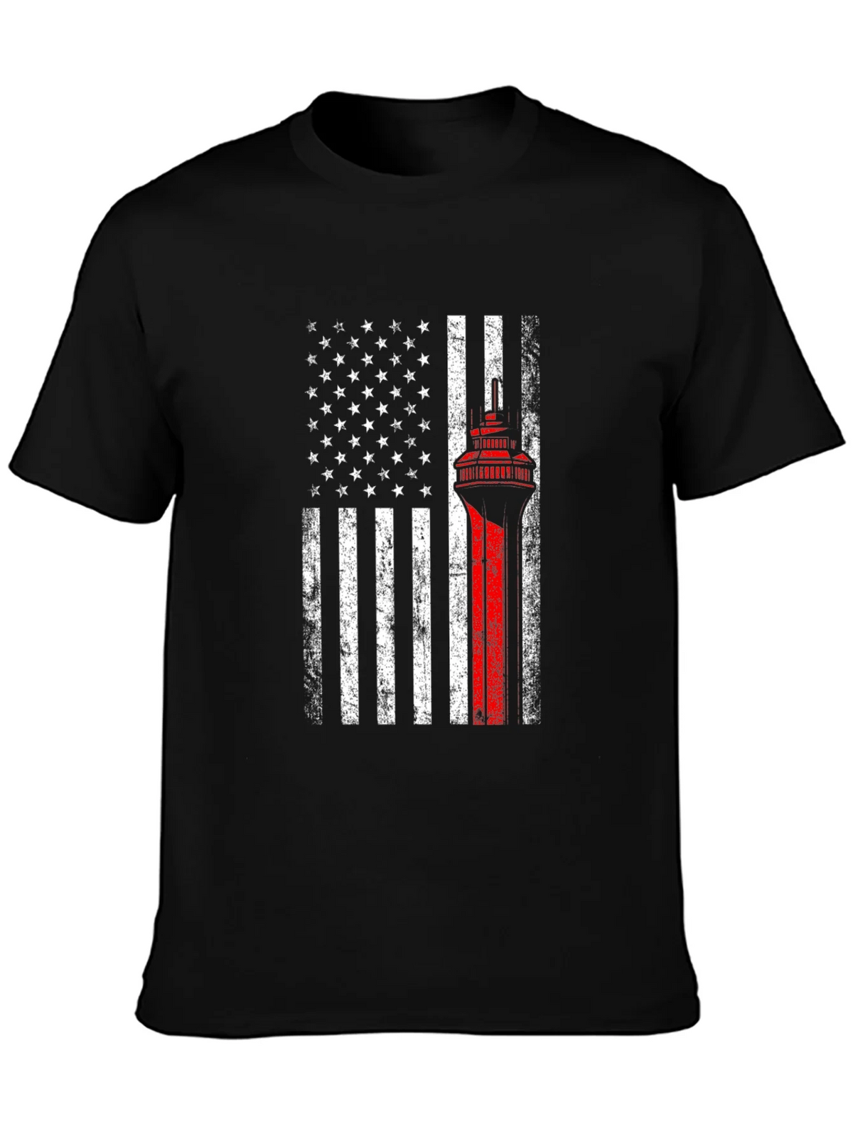 American Flag Firefighter T-Shirt - Thin Red Line product image 3