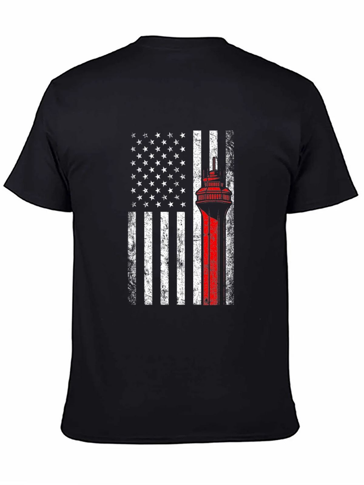 American Flag Firefighter T-Shirt - Thin Red Line product image 4