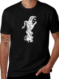 Snake Wrapped Around Hand Graphic Tee - Black product image 1