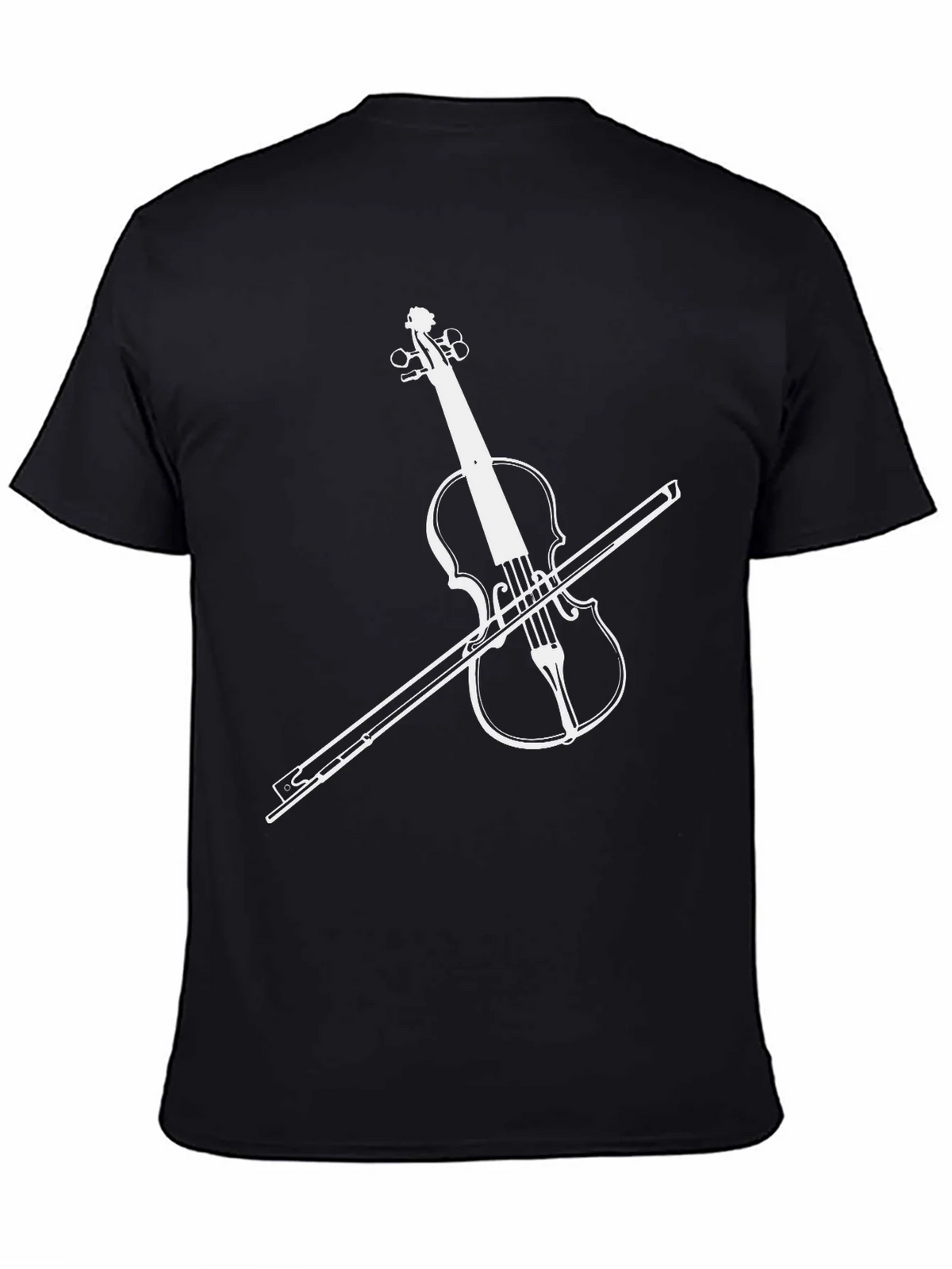 Musicians Black Tee with Violin Graphic product image 4
