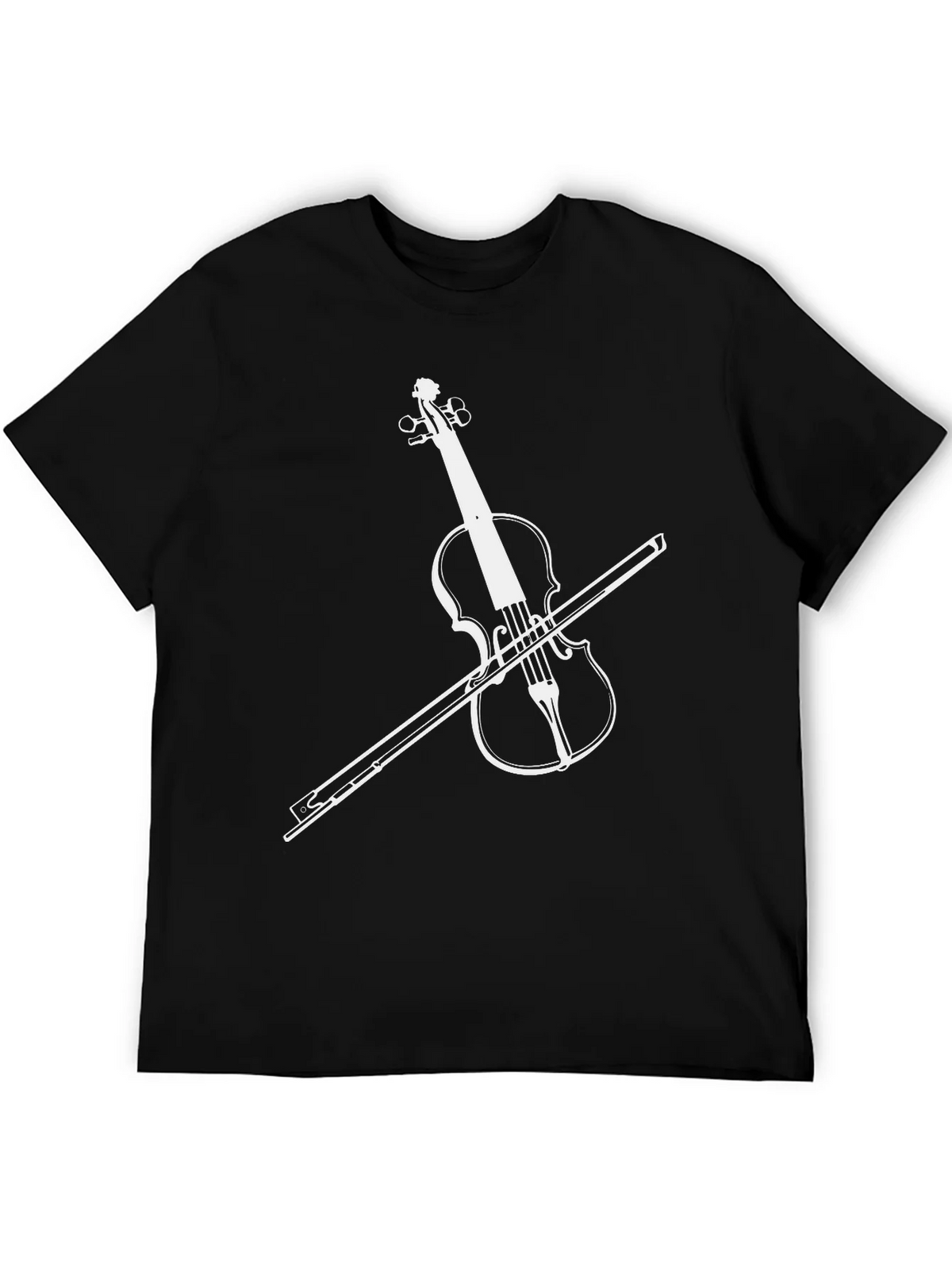 Musicians Black Tee with Violin Graphic product image 5