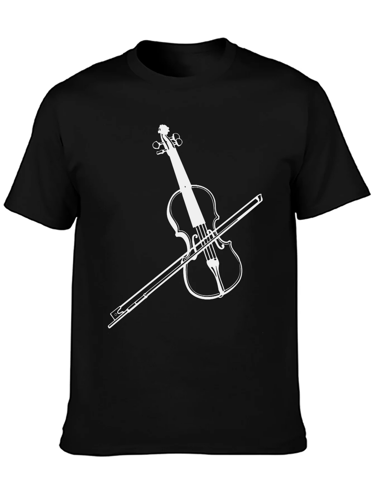 Musicians Black Tee with Violin Graphic product image 3