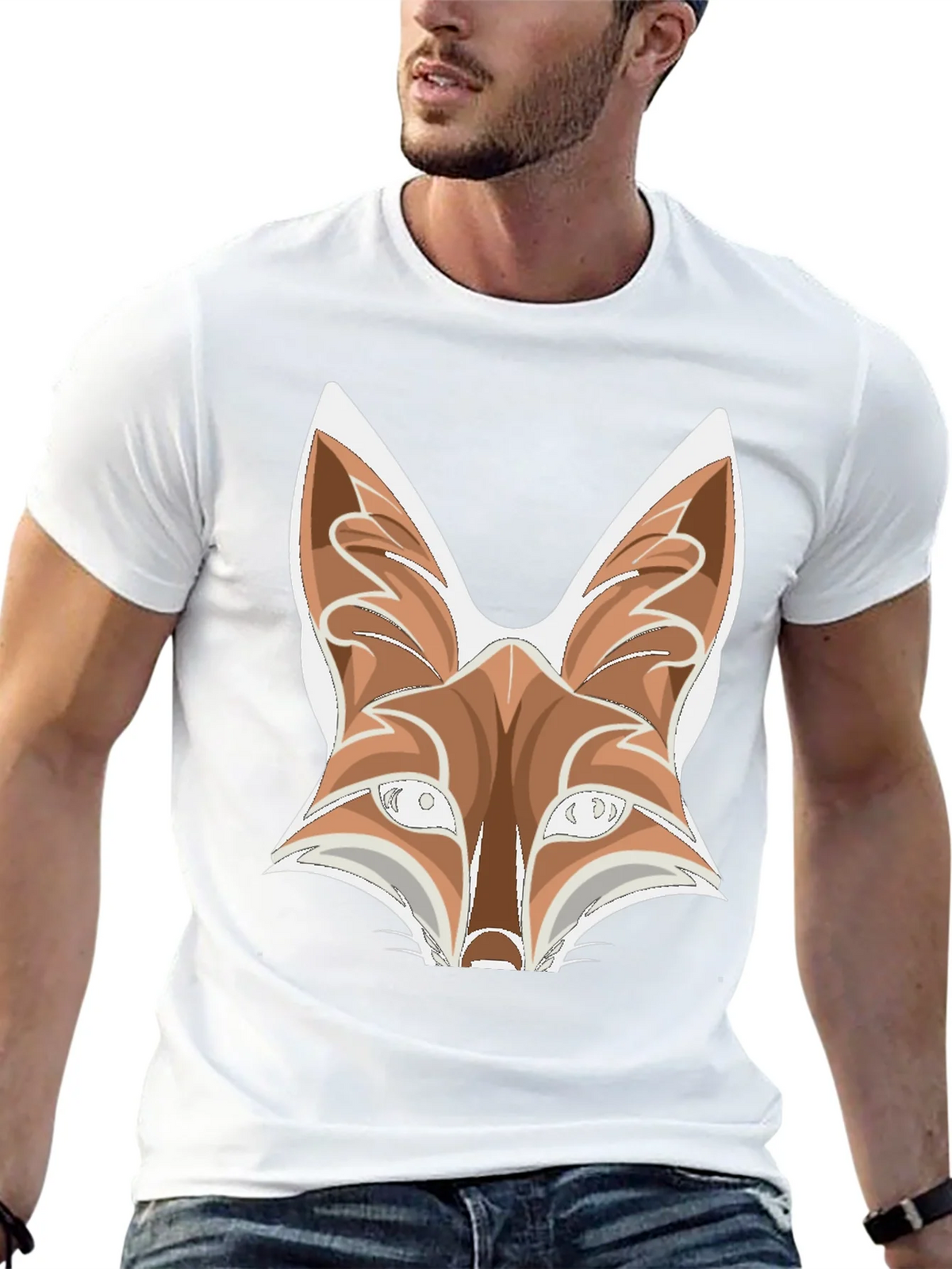 Fox Graphic Tee - Black Cotton Blend T-Shirt product image 12