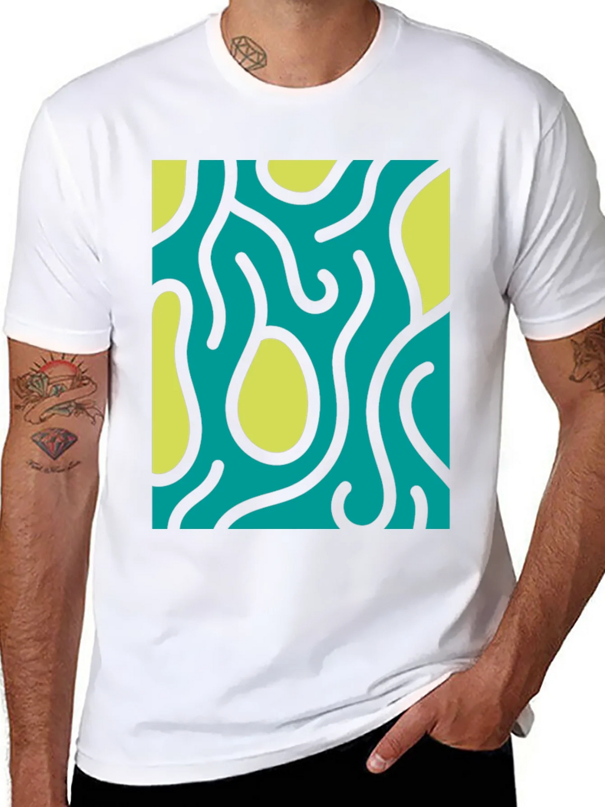 Abstract Pattern Graphic T-Shirt - Stylish Casual Wear product image 5