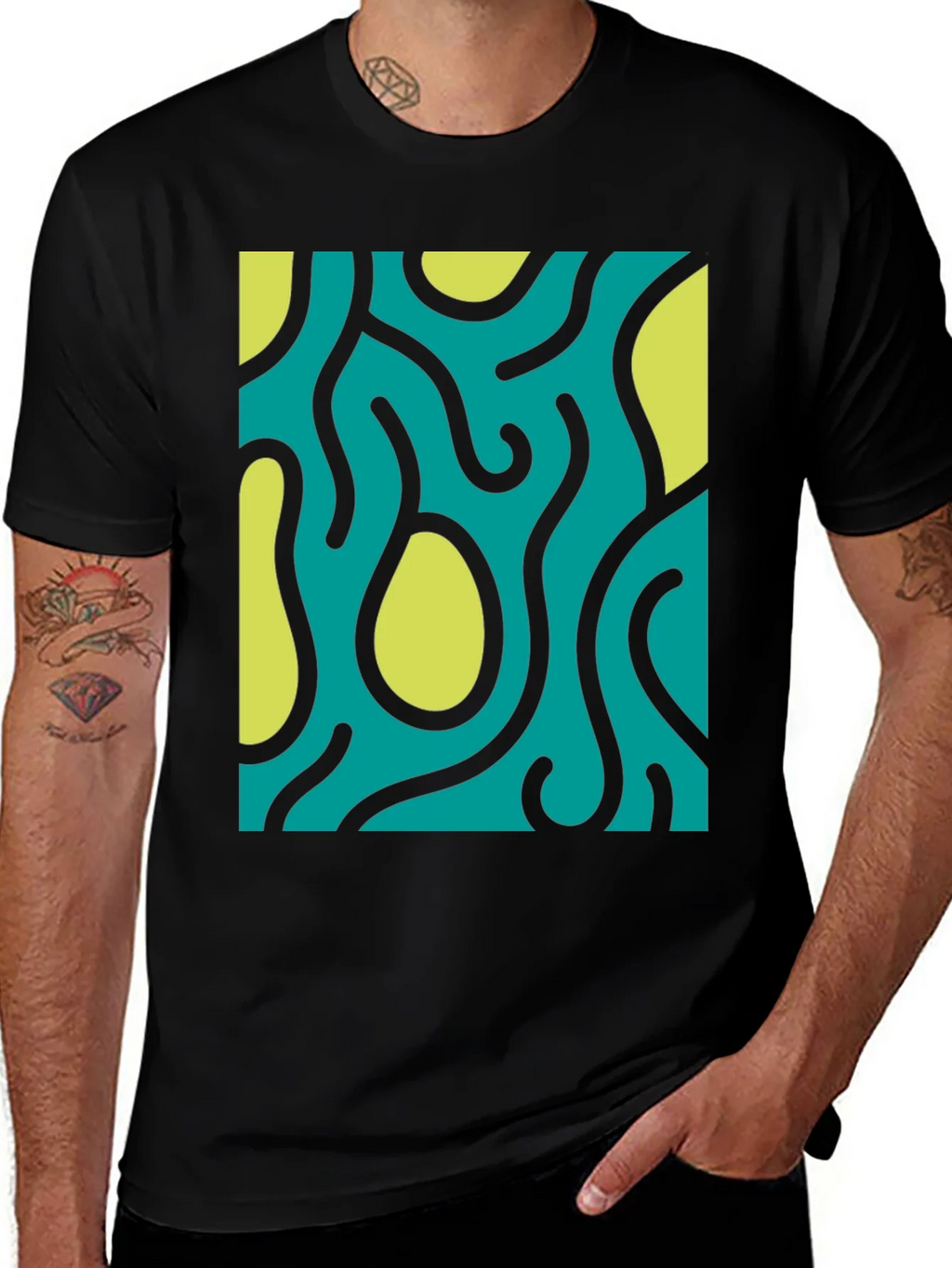 Abstract Pattern Graphic T-Shirt - Stylish Casual Wear product image 1